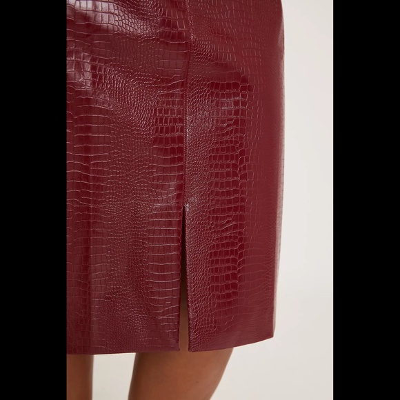 Anthropologie Sunday in Brooklyn Maxine Faux Leather Pencil Skirt - Picture 5 of 14